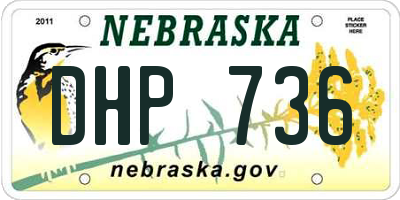 NE license plate DHP736