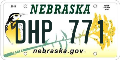 NE license plate DHP771