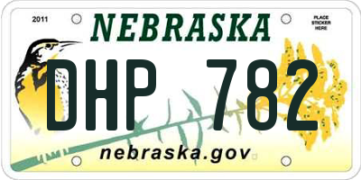 NE license plate DHP782