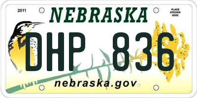 NE license plate DHP836