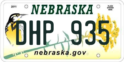 NE license plate DHP935