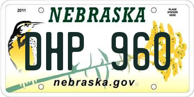 NE license plate DHP960