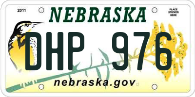 NE license plate DHP976