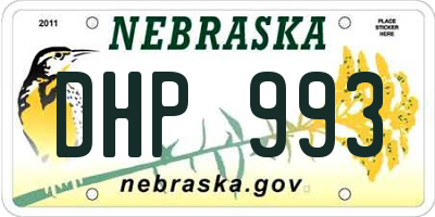 NE license plate DHP993