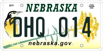 NE license plate DHQ014