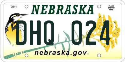 NE license plate DHQ024
