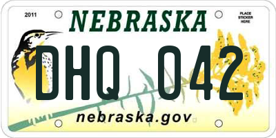 NE license plate DHQ042