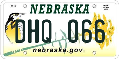 NE license plate DHQ066