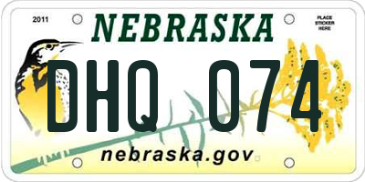 NE license plate DHQ074