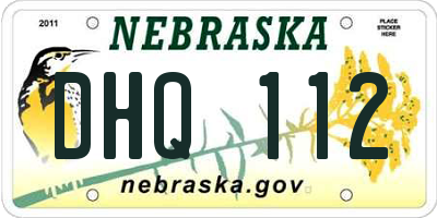NE license plate DHQ112