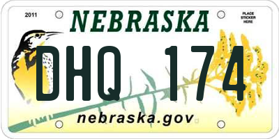NE license plate DHQ174