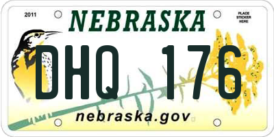 NE license plate DHQ176
