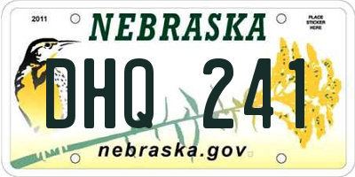 NE license plate DHQ241