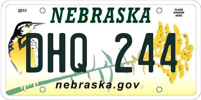 NE license plate DHQ244