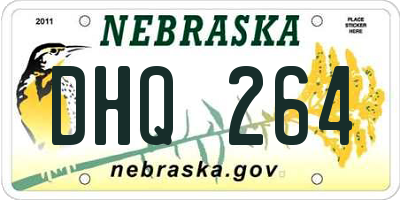 NE license plate DHQ264