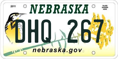 NE license plate DHQ267