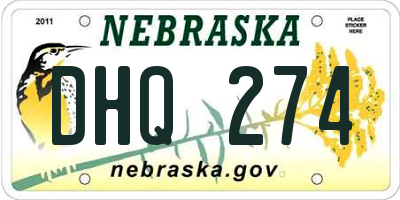 NE license plate DHQ274