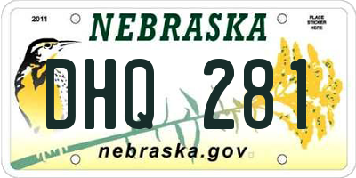 NE license plate DHQ281