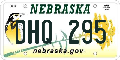 NE license plate DHQ295