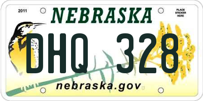 NE license plate DHQ328