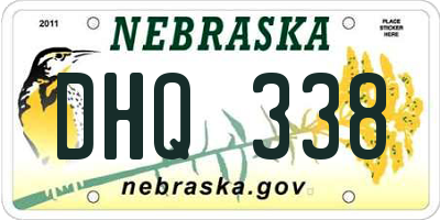 NE license plate DHQ338