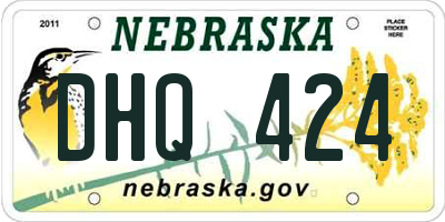 NE license plate DHQ424