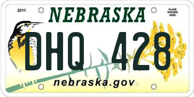 NE license plate DHQ428