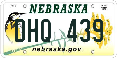 NE license plate DHQ439