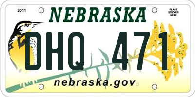 NE license plate DHQ471