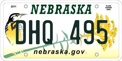NE license plate DHQ495