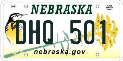 NE license plate DHQ501