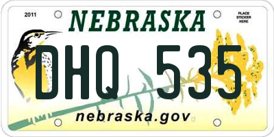 NE license plate DHQ535