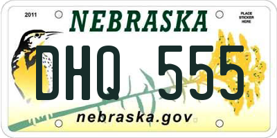NE license plate DHQ555