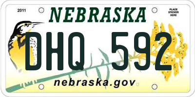NE license plate DHQ592