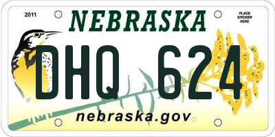 NE license plate DHQ624