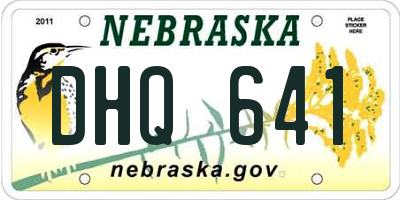 NE license plate DHQ641