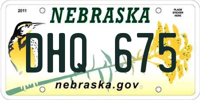 NE license plate DHQ675