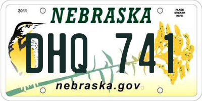 NE license plate DHQ741