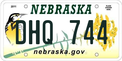 NE license plate DHQ744