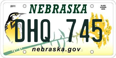 NE license plate DHQ745