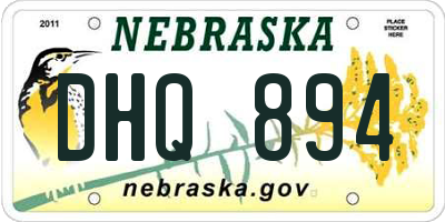 NE license plate DHQ894