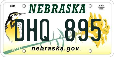 NE license plate DHQ895