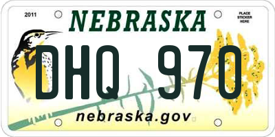 NE license plate DHQ970