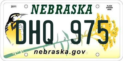 NE license plate DHQ975