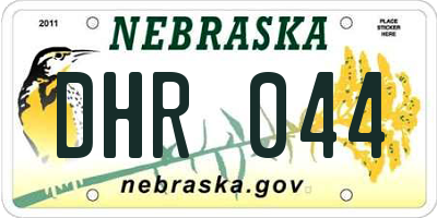 NE license plate DHR044