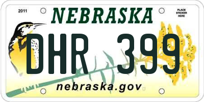 NE license plate DHR399