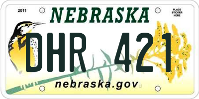 NE license plate DHR421