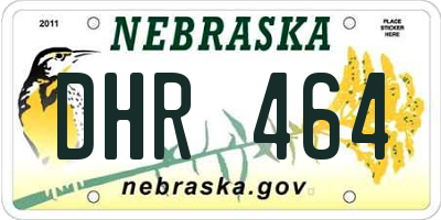 NE license plate DHR464