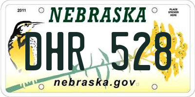 NE license plate DHR528