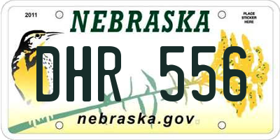NE license plate DHR556
